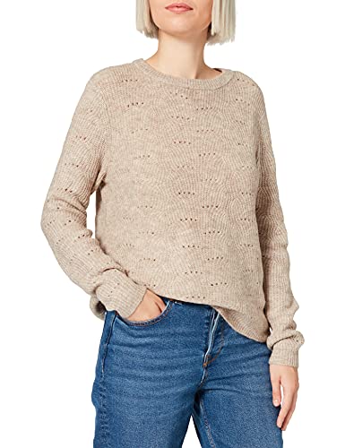ONLY Damski sweter z dzianiny, jednokolorowy, taupe Gray, XS