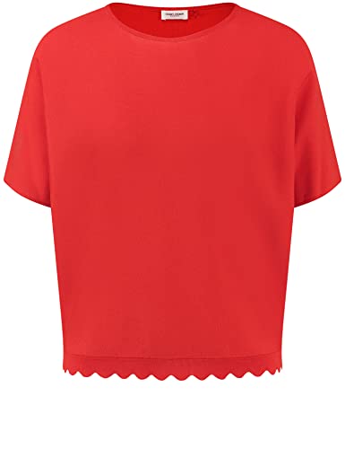 Gerry Weber Damskie spodnie z dżerseju z szerokim ściągaczem (legginsy, jogging itp.), jednokolorowe, długość 7/8, ognisty, 40