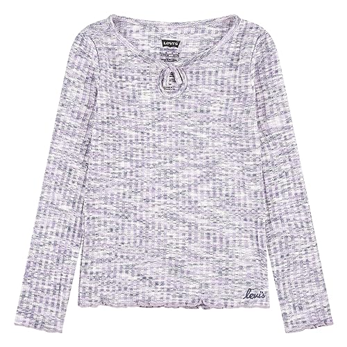 Levi's Dziewczęca koszulka Lvg Space Dye Ls Knit Top 3ej164, Fioletowy różowy, 5 lat