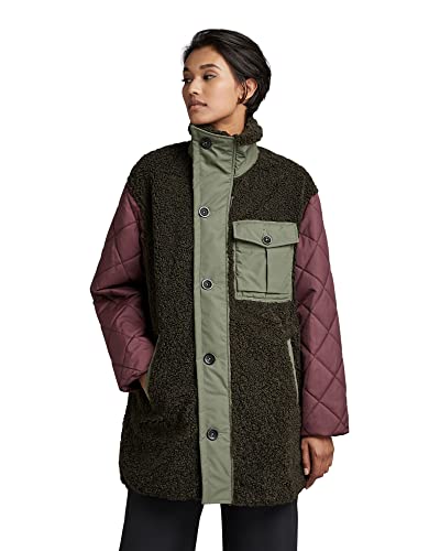 G-STAR RAW Damska kurtka Teddy Mix, Szary (asfalt D22042-C454-995), L