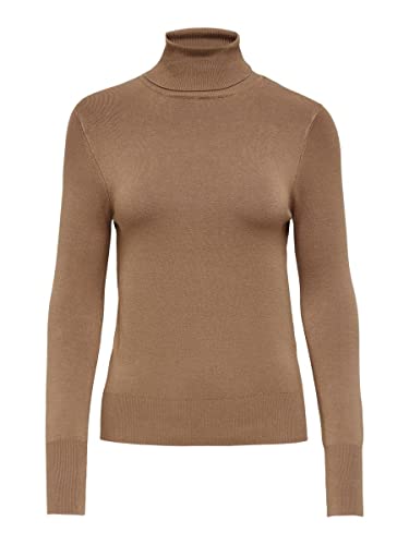 ONLY Damski sweter z dzianiny z golfem, Toasted Coconut, M