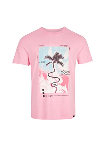 O'Neill Męski T-shirt z krótkimi rękawami, Bays podkoszulek (opakowanie 4 szt.), 14010 Prism Pink, S-M