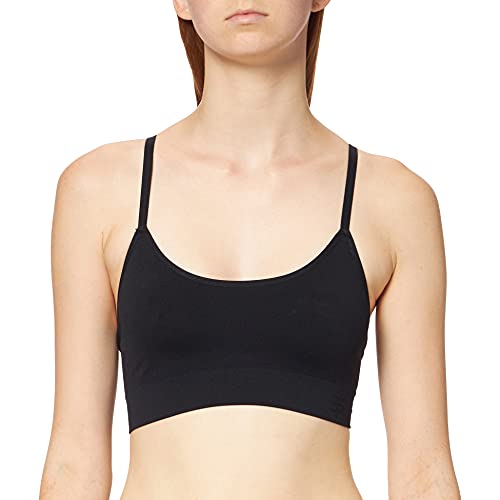 ESPRIT Recykling: niewatowany, prawie bezszwowy biustonosz, czarny, S