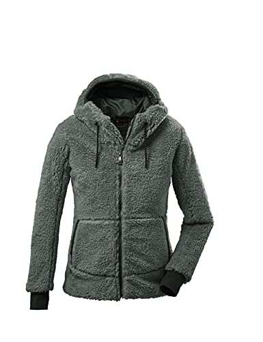 G.I.G.A. DX Damska kurtka polarowa Gw 33 Wmn Kntflc Jckt Casual Windlock/Teddy z kapturem zielony 40