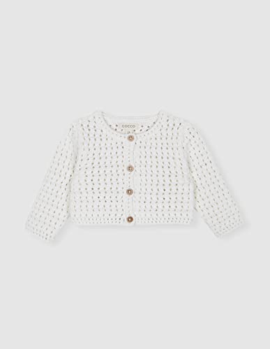 Gocco Sweter kardigan Baby Chaqueta, Blanco ROTO, 0 Meses