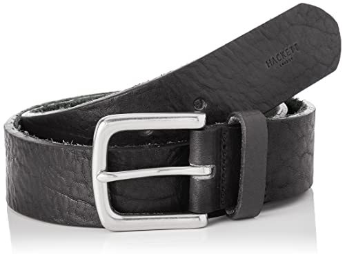 Hackett London Męski pasek Burnished EDG, Czarny, 42