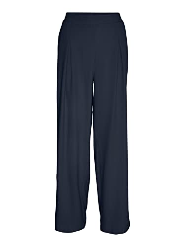 Vero Moda Vmmymilo HW Szerokie spodnie Wvn Ga Spodnie Damskie, Marynarka wojenna, L