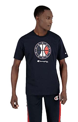 Koszulka męska Champion Off Krótkie Logo, granatowy, S