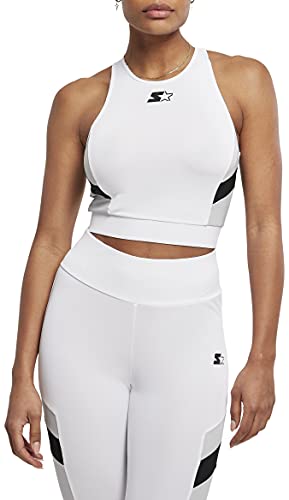 Starter Black Label Damski biustonosz sportowy typu cropped Top, biały/czarny, XS