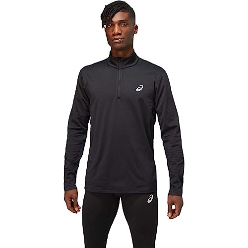 ASICS Męska tunika Core Ls 1/2 Zamek błyskawiczny Zimowa Top Nuring Tunika, Performance Black, L, Wydajny czarny, L