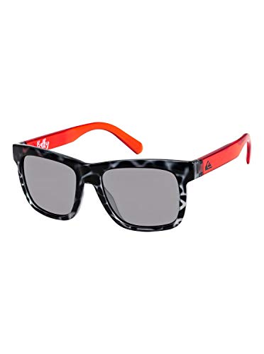 Quiksilver Okulary przeciwsłoneczne chłopięce Balky, Błyszczący czarny Tort/Flash Silver, Rozmiar uniwersalny