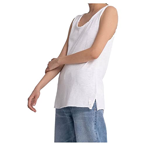 Replay Damska koszulka na ramiączkach W3794, 001 biała, XL, 001 White, XL