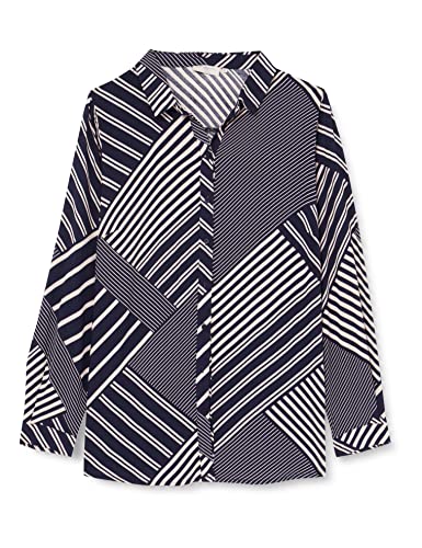 ONLY Carmakoma Carwilma LS Shirt Koszula Damska, Niebieski (Peacoat Stripes: Sailer Stripes), 36