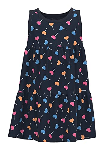 Bestseller A/S Sukienka dziewczęca NMFVIGGA Spencer sukienka H1, Orchid Bloom/AOP: Rainbow, 104, Orchid Bloom/Aop: tęczowy, 104 cm