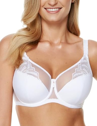 Gorteks Angel-B3 częściowo wyściełany biustonosz, haftowany biustonosz, komfort – 70 g, biały, biały, 70G