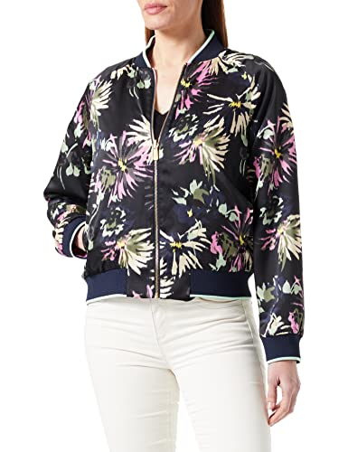 Scotch & Soda Damska kurtka bomberka z nadrukiem, Aster Black 5638, XL, Aster Black 5638, XL