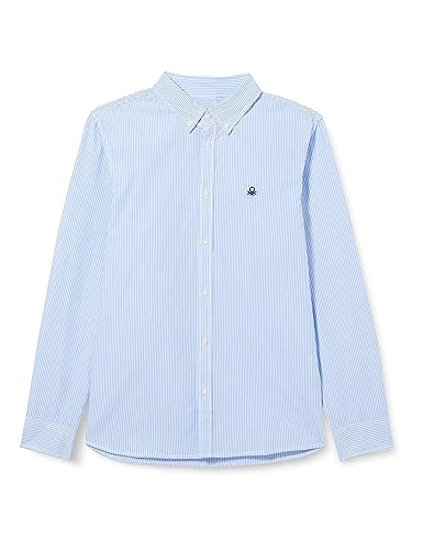 United Colors of Benetton Koszula męska Dla dzieci i młodzieży, Righe Azzurro E Bianco 931, 130