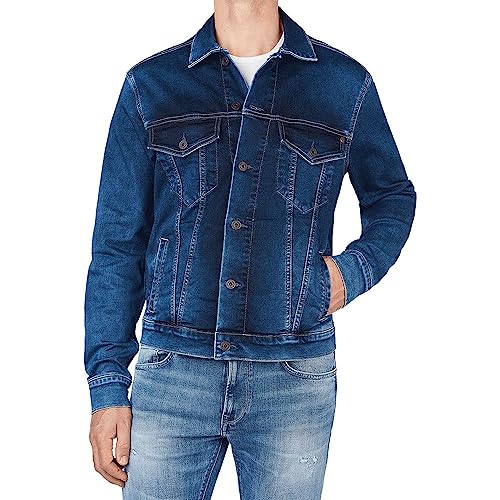 Pepe Jeans Kurtka męska Pinner, Niebieski (Denim-HI9), XL