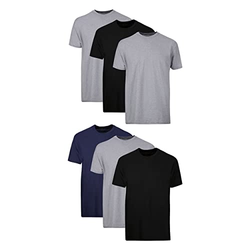 Hanes Podkoszulka męska (5 sztuk), 6 sztuk - czarny/szary wybór, XXL