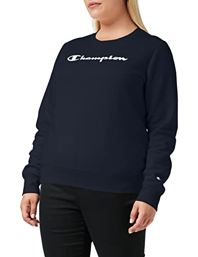 Champion Damska bluza Legacy - Classic Logo Crewneck, niebieski morski, S