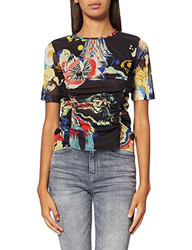 Desigual T-shirt damski Ts_bruselas, czarny, L