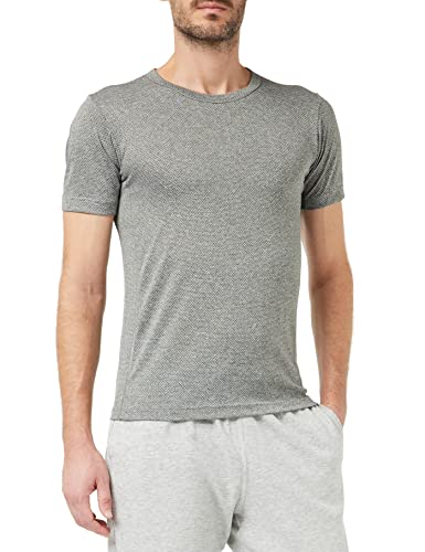 Champion T-shirt męski C-Sport z logo C, czarny melanż, M