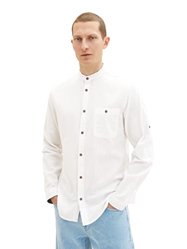 TOM TAILOR Koszula męska 1036214, 10332-Off biała, L, 10332 – Off White, L