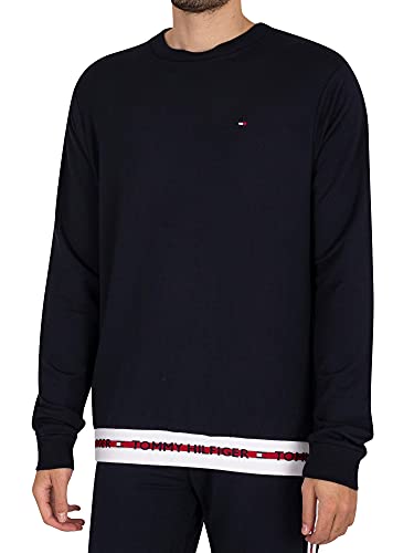 Tommy Hilfiger Męski Track Top Ls HWK ciężka dzianina, Desert Sky, S