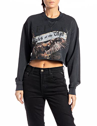 Replay Bluza damska W3715, 099, czarna