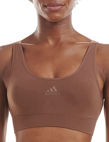 Adidas Sports Underwear Damski biustonosz Scoop Lounge Bustier, Toasted Mocha, L