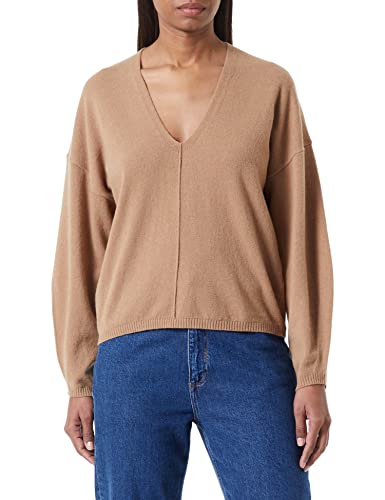 Sisley Damski sweter z dekoltem w serek L/S 1044M400B, Tobacco 62W, S