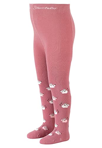 Sterntaler Dziewczęce rajstopy z myszkami, Rosa, 128 cm