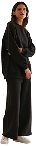 NA-KD Bluza damska organiczna oversize, Czarny, S