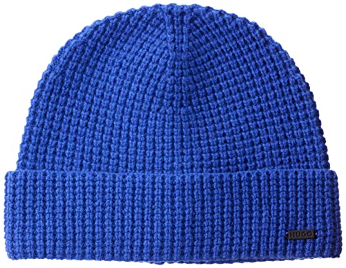 HUGO Czapka męska Xaffle Beanie, Medium Blue424, One Size