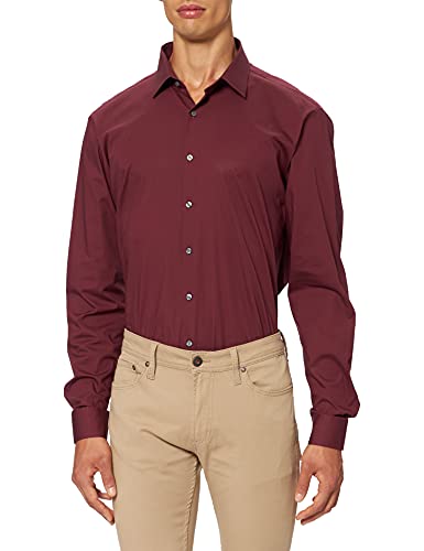 Calvin Klein Poplin Stretch Slim Shirt Koszula męska, Tawny Port, M