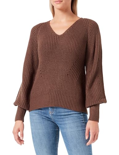 JDY Jdyjusty L/S dekolt w serek Knt Noos sweter damski, czekoladowobrązowy, M