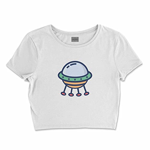Bona Basics, Koszulka damska z nadrukiem cyfrowym,%100 bawełna, biała, casualowa, topy damskie, rozmiar: XL, biały, XL Krótki