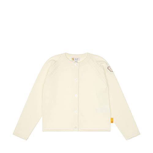 Steiff Dziewczęcy kardigan z okrągłym dekoltem, Antique White, 92 cm