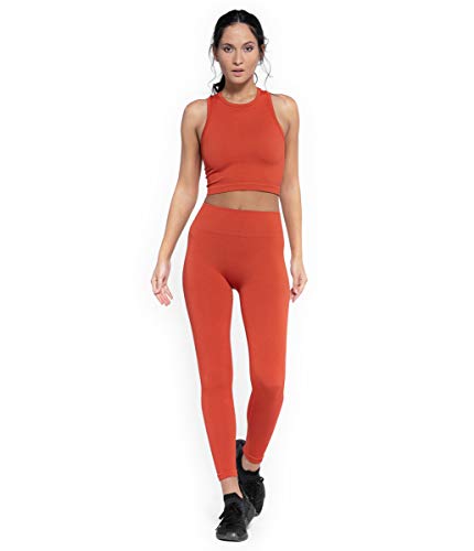 Heart And Soul Damskie legginsy Donna-Shiny Ribbed spodnie sportowe, Kilo, S
