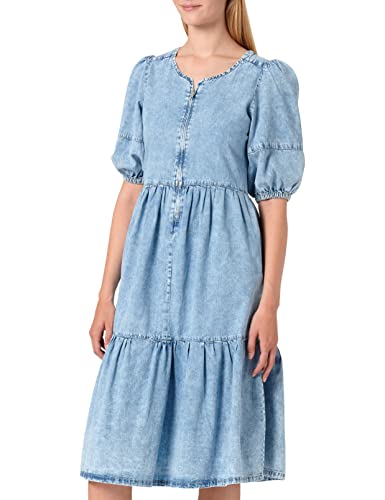 ONLY Women's ONLSANTANA SS Long DNM Dress BJ sukienka, Medium Blue Denim, XS