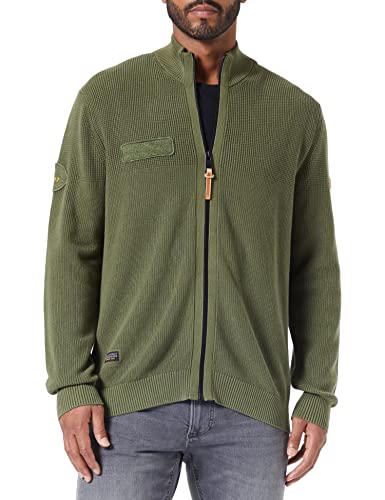 camel active Męska kurtka z dzianiny 409525/8K13, Olive Brown, 4XL