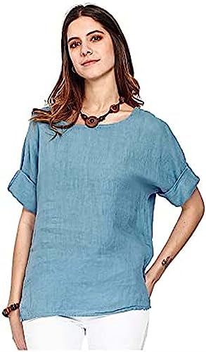 Bonateks, Damska bluza Trlsc101431, niebieskie dżinsy, 42 EU, niebieski, 42