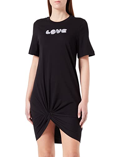 Love Moschino Damska sukienka o regularnym kształcie T, czarna, rozmiar 48 (DE), czarny, 48