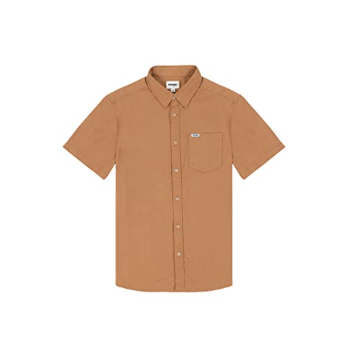 Wrangler Koszulka męska, brązowy, XXL