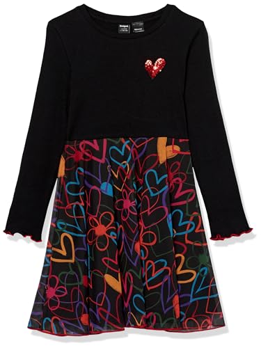 Desigual Dziewczęca sukienka Vest_Diane Casual, czarny, 6 Lata
