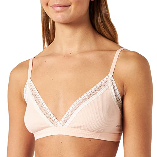 Sloggi Damski Go Ribbed Biustonosz Top, Pomarańcza pudrowa, S