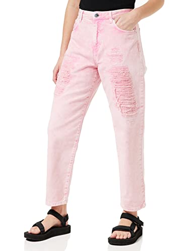 Pinko Maddie Mom Bull Rotture E Ramm Jeansy damskie, P44_rosa Chiaro, 28