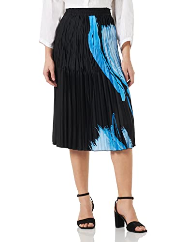 Taifun Damska spódnica 310302-11004, czarna wzorzysta, 40, Czarny wzór, 40