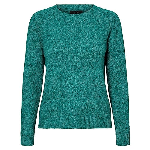 VERO MODA Damska bluzka VMDOFFY LS O-Neck GA NOOS Pulower Sweter, Parasail/Szczegóły: Melange, M, Parasail/Szczegóły: melanż, M