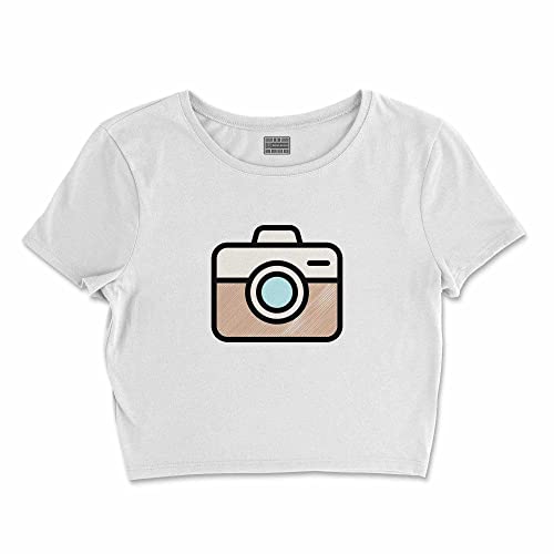Bona Basics, Koszulka damska z nadrukiem cyfrowym,%100 bawełna, biała, casualowa, topy damskie, rozmiar: XL, biały, XL Krótki
